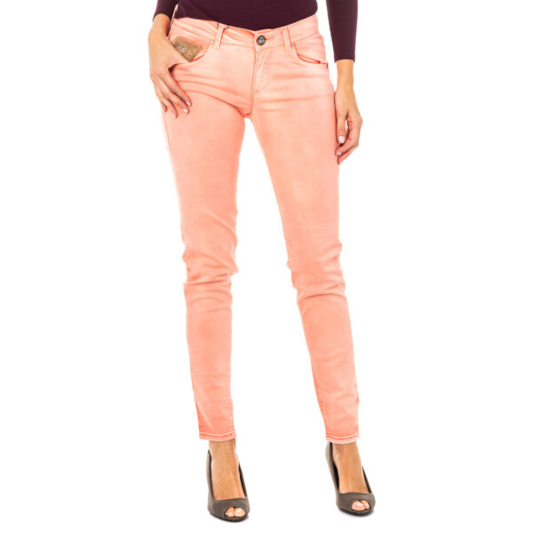 Pantalone elasticizzato con basso con taglio skinny HWT010 donna