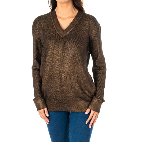Maglia da donna scollo a V manica lunga KWS005