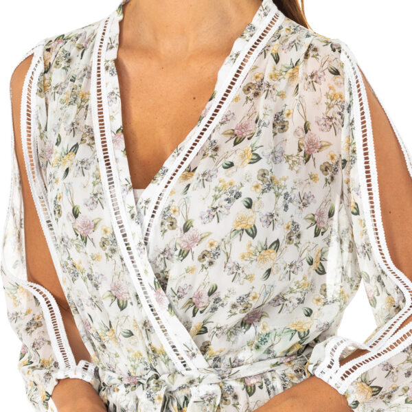 Abito elastico manica 3/4 con grande scollatura LWD009 donna