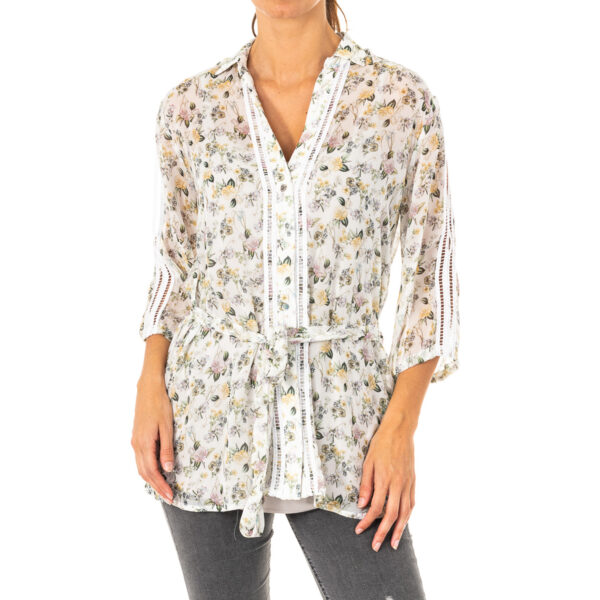 Maglia da donna manica 3/4 con aperture e polsini regolabili LWC009