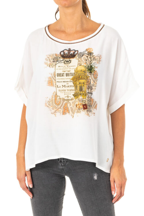 T-shirt girocollo a manica corta da donna LWRE32