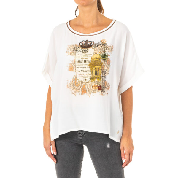 T-shirt girocollo a manica corta da donna LWRE32