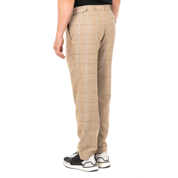 Pantaloni lunghi da uomo a quadri con fondo orlato JMTJ01