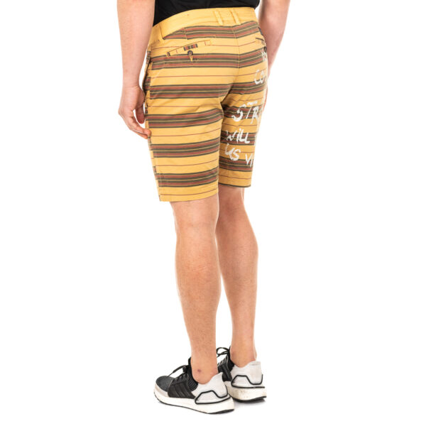 Bermuda con pantalone dritto basso con taglio e passanti per cintura LMBG01 uomo