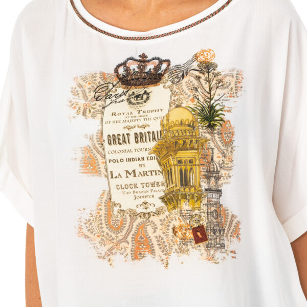 T-shirt girocollo a manica corta da donna LWRE32