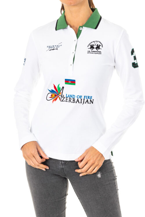 Polo da donna a maniche lunghe con collo a revers 2WPH31