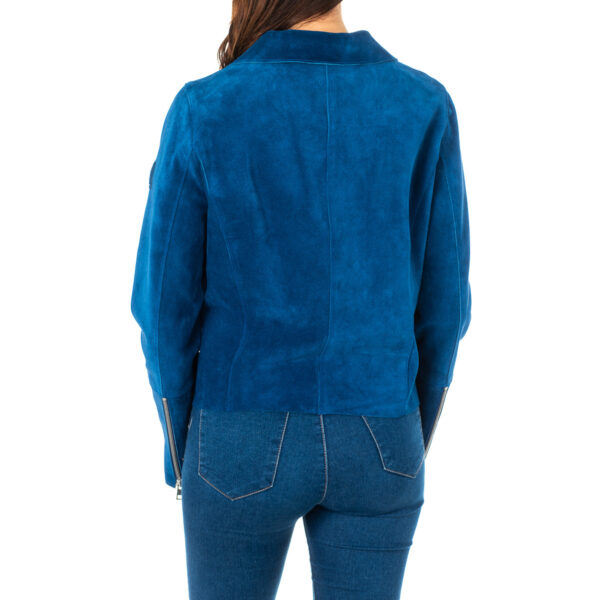 Giacca da donna in pelle a maniche lunghe con collo a revers JWL002