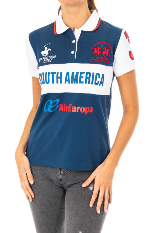 Polo da donna a maniche corte con collo a revers 2WP165