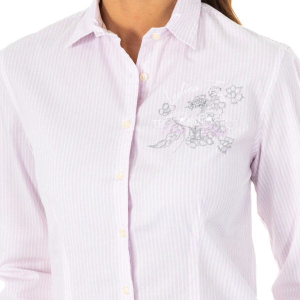 Camicia manica lunga con collo rever LWC603 donna
