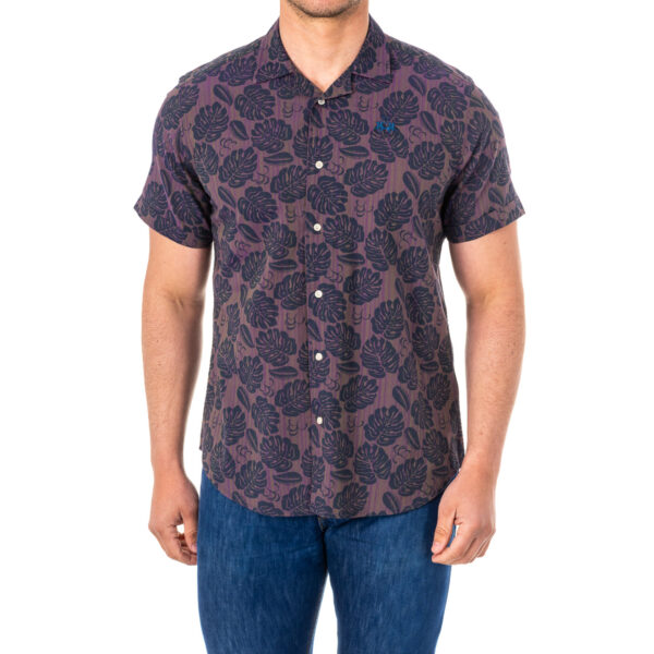 Camicia da uomo con collo revers a manica corta LMC032