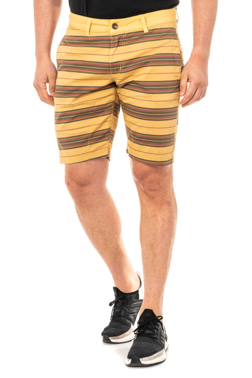Bermuda con pantalone dritto basso con taglio e passanti per cintura LMBG01 uomo