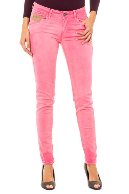 Pantalone elasticizzato con basso con taglio skinny HWT010 donna