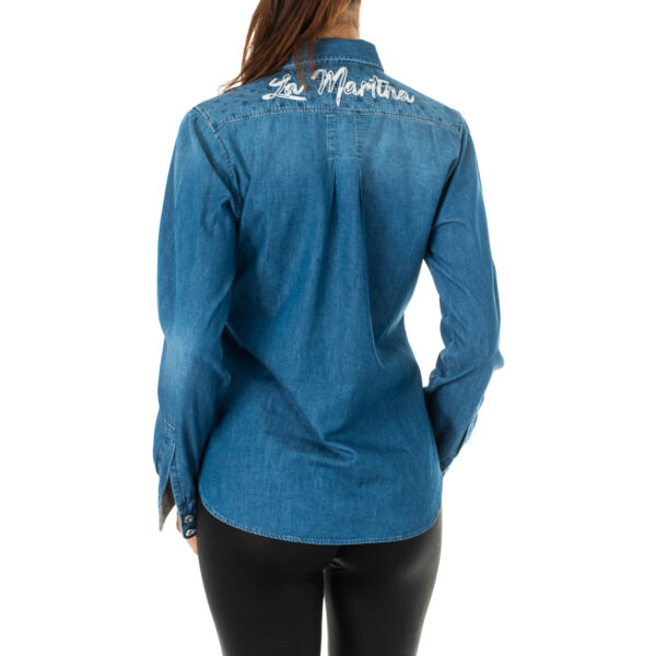 Camicia da donna con collo revers a manica lunga LWC602