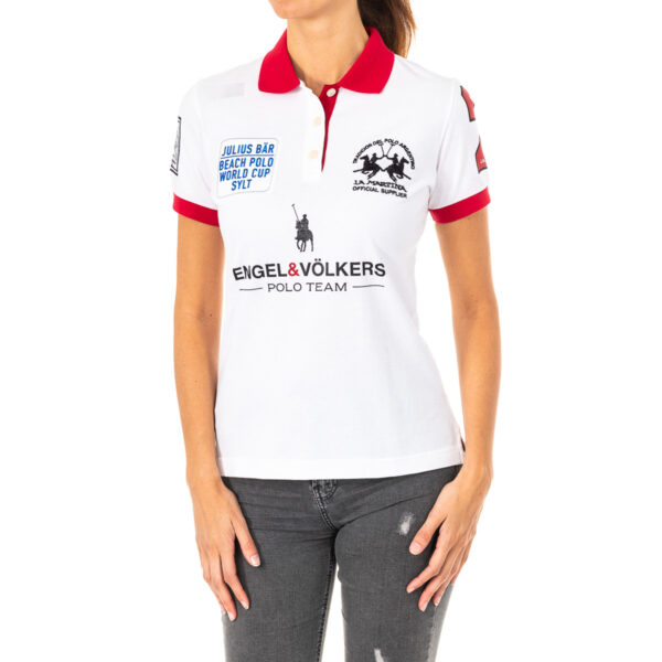 Polo da donna a maniche corte con collo a revers 2WPG75
