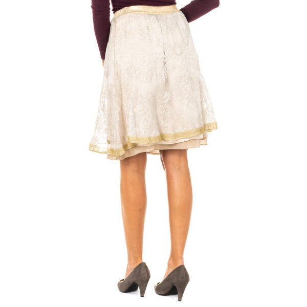Gonna da donna alta a vita elastica con fodera in chiffon JWKG01