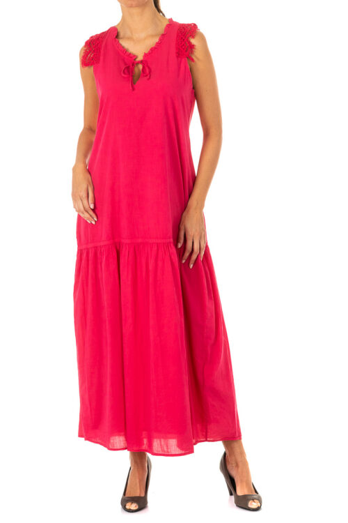 Abito smanicato con collo chiuso LWD007 donna