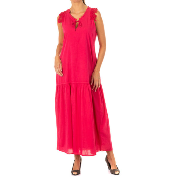 Abito smanicato con collo chiuso LWD007 donna