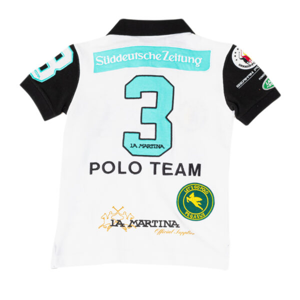 Polo da ragazzo a maniche corte con collo a revers a contrasto 2KP028
