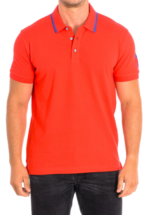 Polo a maniche corte BUST con colletto a contrasto 61677 da uomo