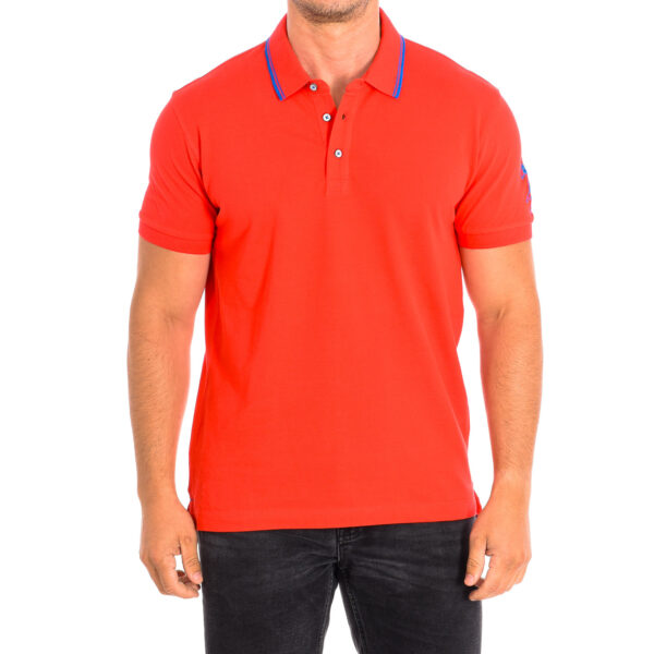 Polo a maniche corte BUST con colletto a contrasto 61677 da uomo