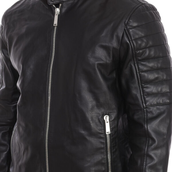 Giacca in pelle da uomo S78AN0045-S41491