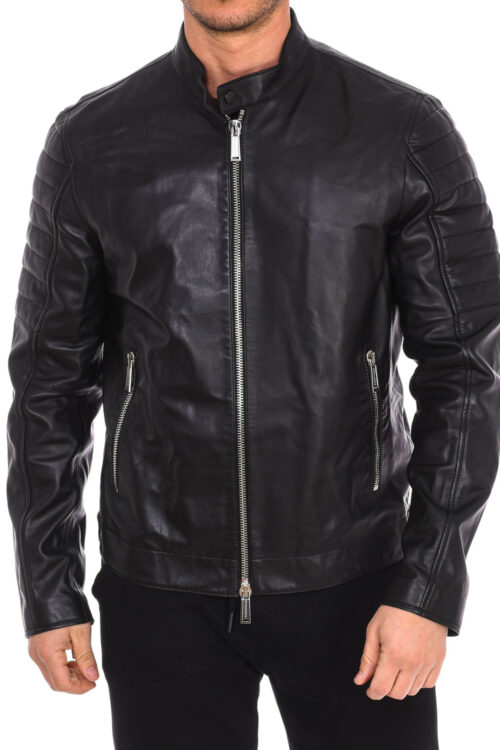 Giacca in pelle da uomo S78AN0045-S41491