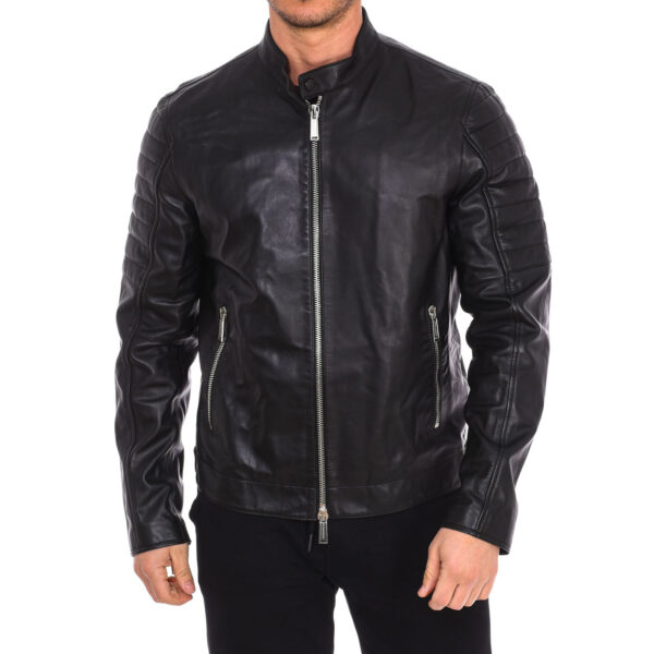 Giacca in pelle da uomo S78AN0045-S41491