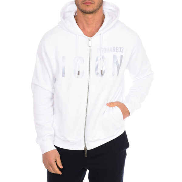 Felpa con cappuccio e zip da uomo S79HG0003-S25042
