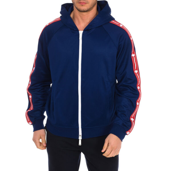 Felpa sportiva con cappuccio e cerniera da uomo S74HG0103-S23686
