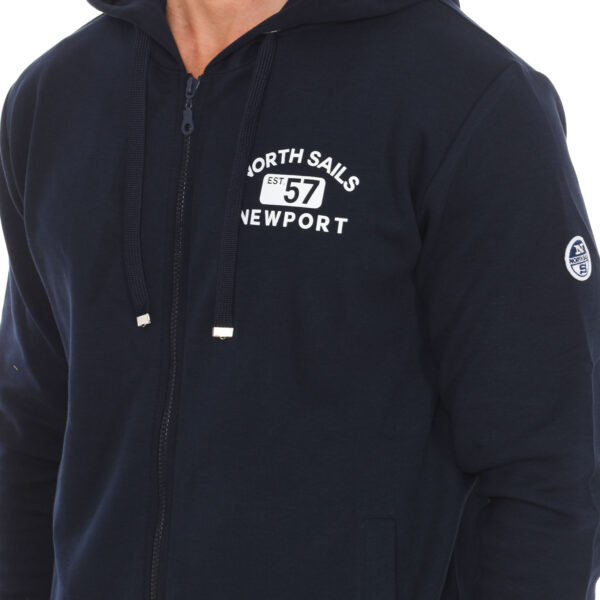 Felpa con cappuccio con zip 902299TR0 uomo