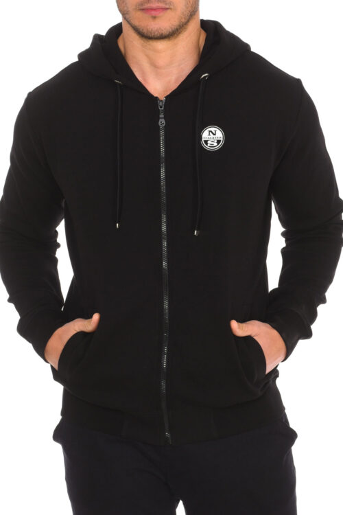 Felpa con cappuccio con zip 902416T da uomo