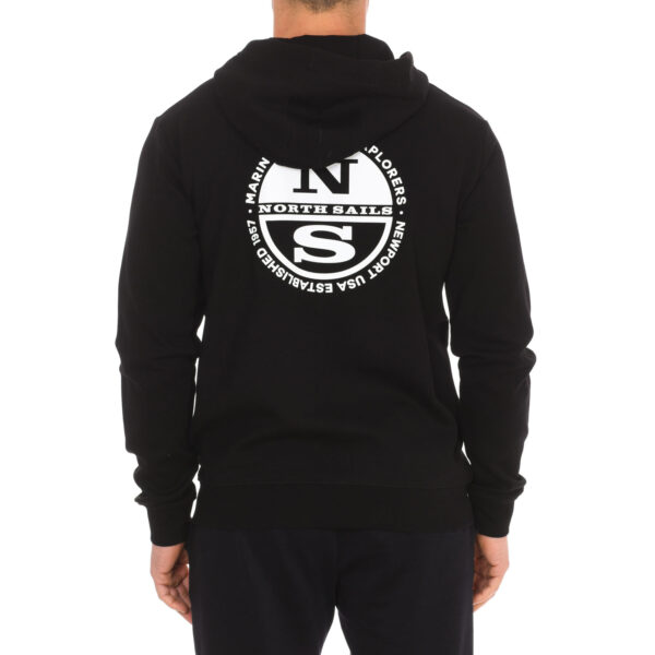 Felpa con cappuccio con zip 902416T da uomo