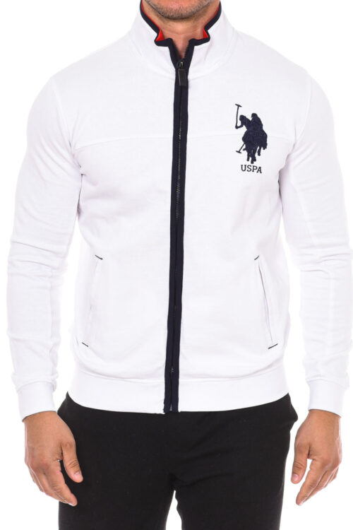 Felpa con zip 61695 uomo