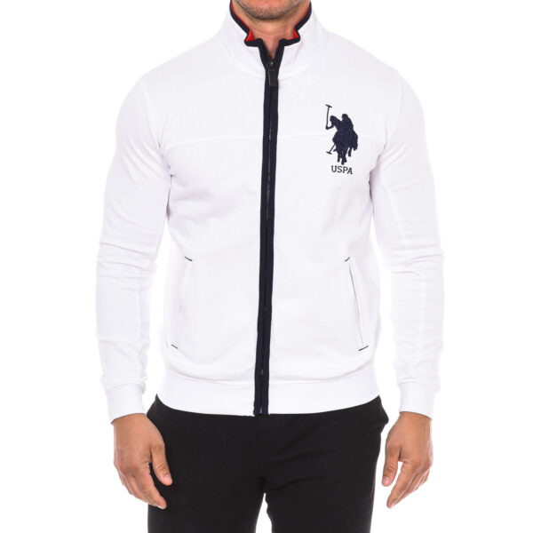 Felpa con zip 61695 uomo