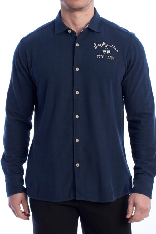 Camicia a maniche lunghe in piqué da uomo YMC036-JS394