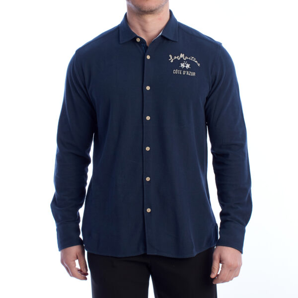 Camicia a maniche lunghe in piqué da uomo YMC036-JS394