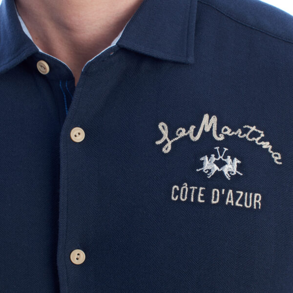 Camicia a maniche lunghe in piqué da uomo YMC036-JS394