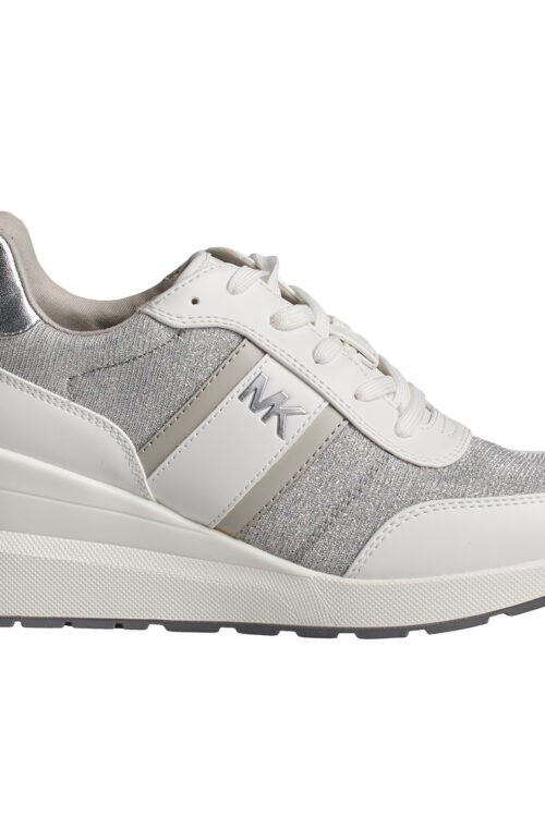 Sneakers da donna Mabel in pelle e rete con catena lucida 43S4MBFSBD
