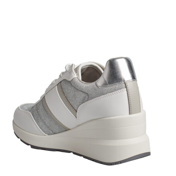 Sneakers da donna Mabel in pelle e rete con catena lucida 43S4MBFSBD