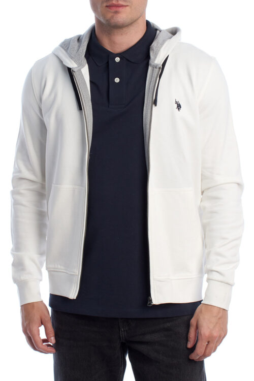 Felpa con cappuccio e zip da uomo 63633