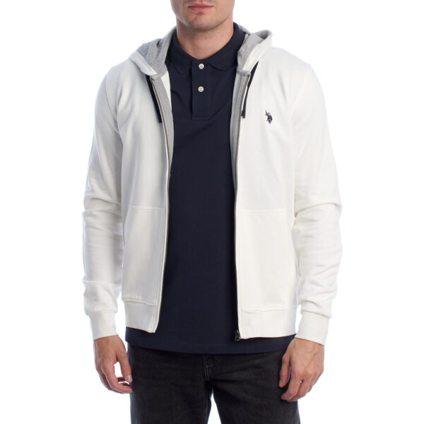 Felpa con cappuccio e zip da uomo 63633