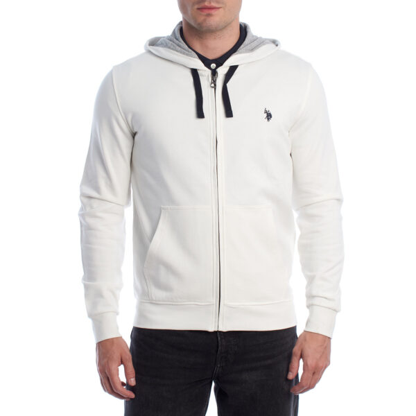 Felpa con cappuccio e zip da uomo 63633
