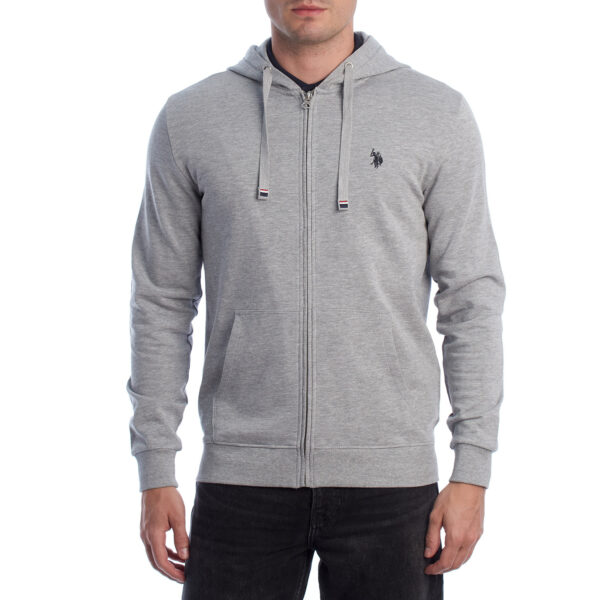 Felpa con cappuccio e zip da uomo US41162009