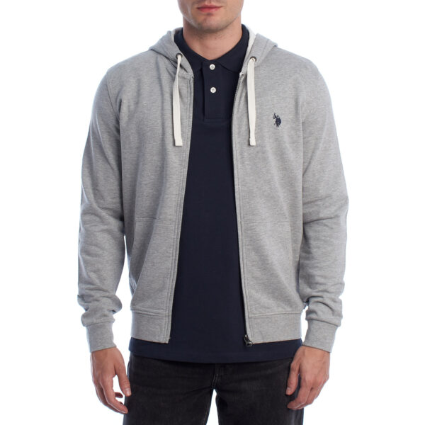 Felpa con cappuccio e zip da uomo 63633