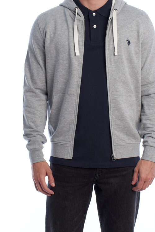 Felpa con cappuccio e zip da uomo 63633