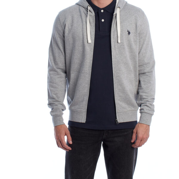 Felpa con cappuccio e zip da uomo 63633