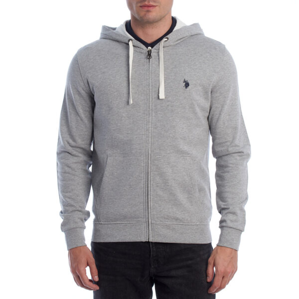 Felpa con cappuccio e zip da uomo 63633