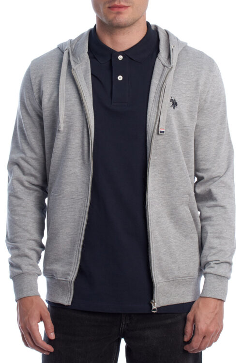 Felpa con cappuccio e zip da uomo US41162009