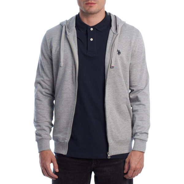 Felpa con cappuccio e zip da uomo US41162009
