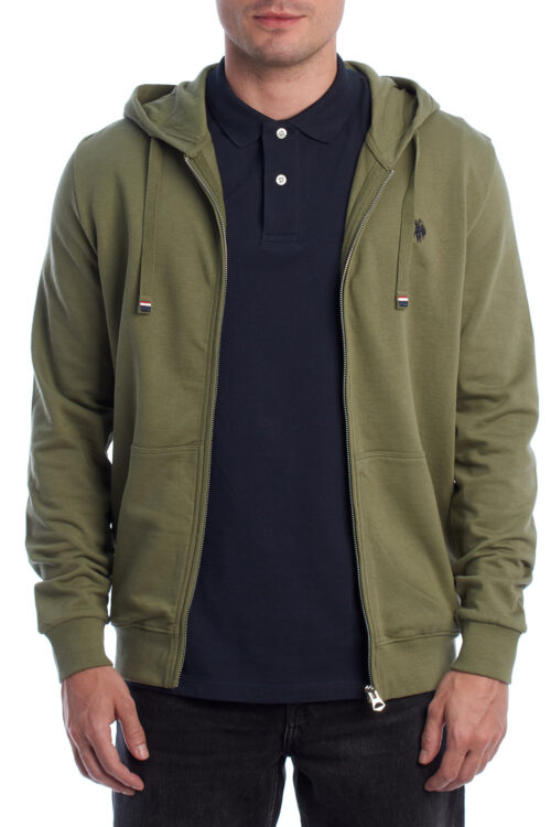 Felpa con cappuccio e zip da uomo US41162009